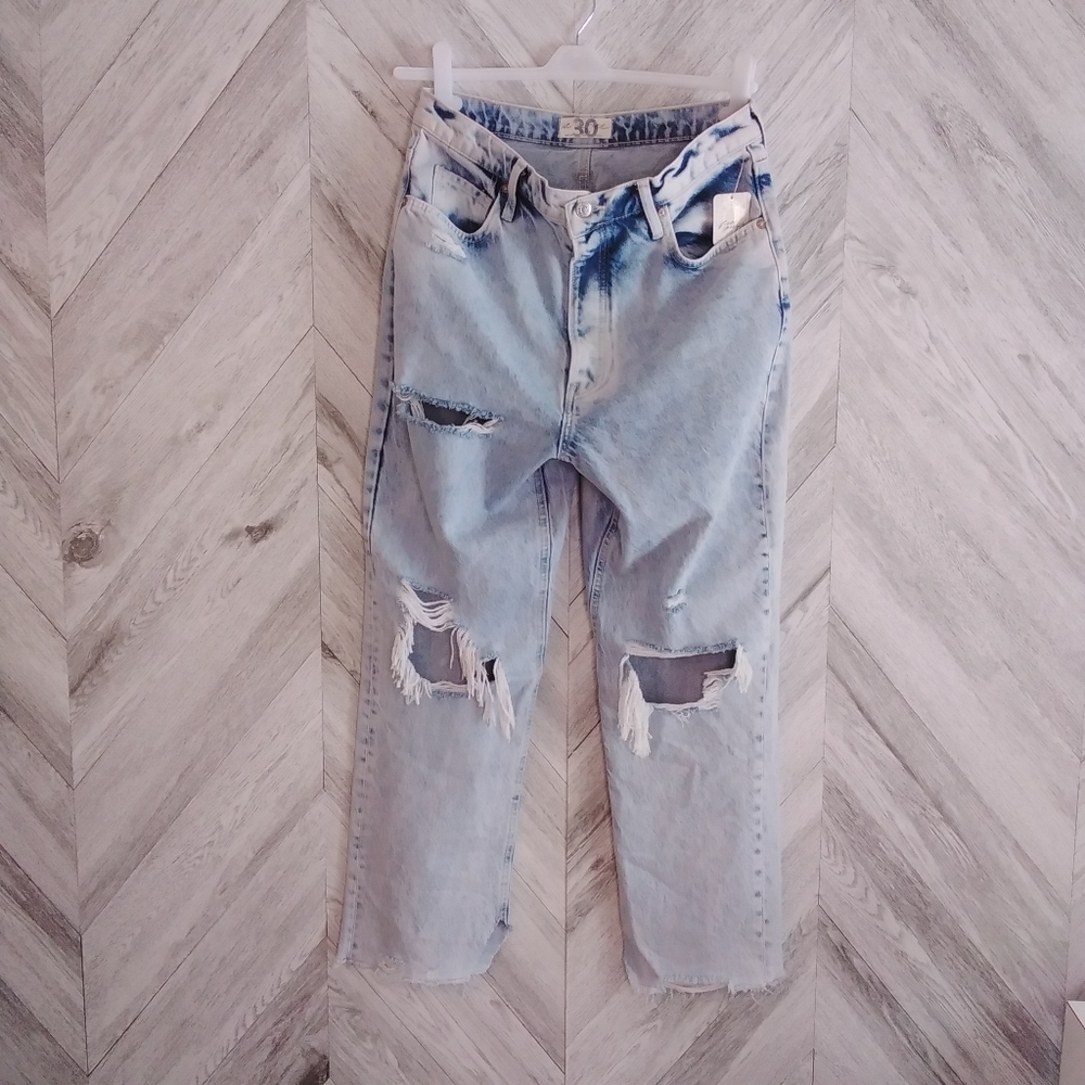 Women's FreePeople Tapered Baggy Boyfriend Jean In Purple Rock Sz:30.US
